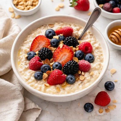 Triple berry porridge