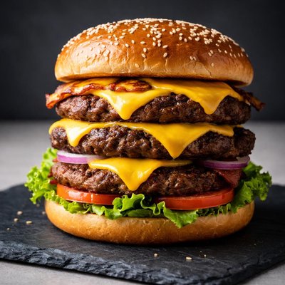 Triple cheese burger