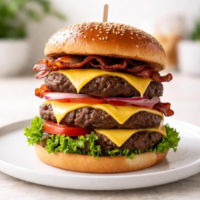 Triple cheeseburger
