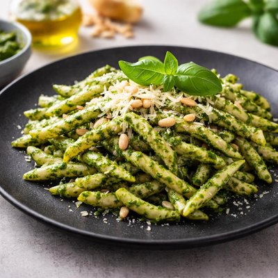 香草青酱意大利细面条