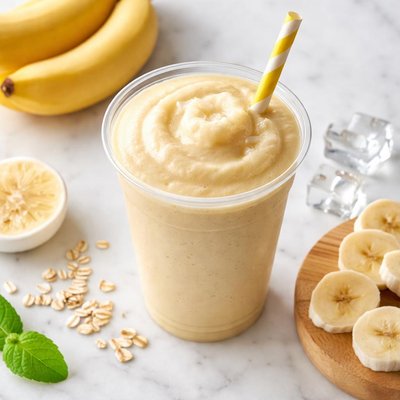 Tropischer Café Smoothie Banane