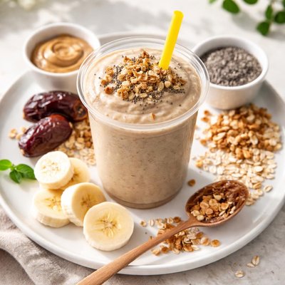 Tropical cafe smoothie chia banana boost