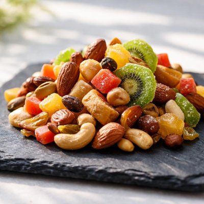 Tropical fruit and nut mix