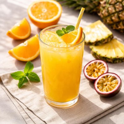 Zumo tropical de naranja