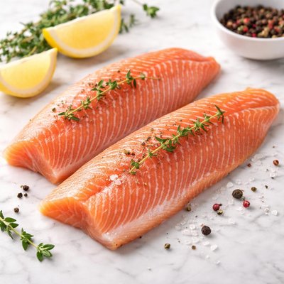 Trout fillet without skin