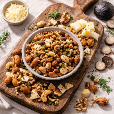 Mezcla de nueces de trufa y pecorino