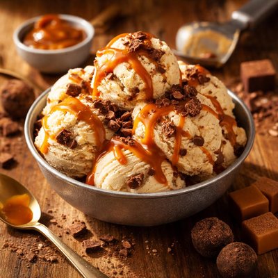 Truffle caramel ice cream