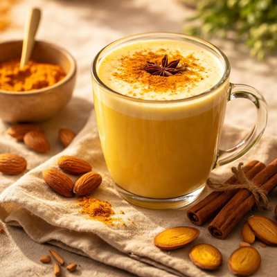 Tumeric latte almond milk
