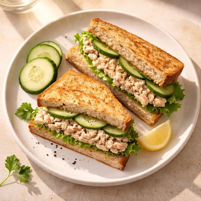 Tuna and cucumber sandwich