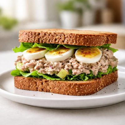 Tuna and egg sandwich