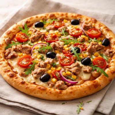 金枪鱼蔬菜披萨