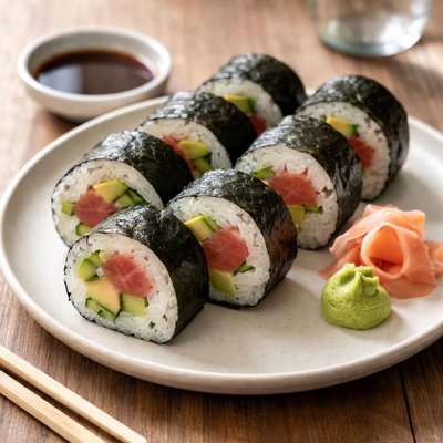 Tuna avocado nori roll