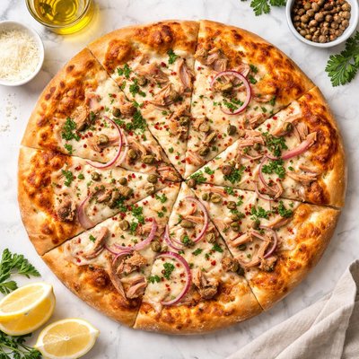 Tuna cheese pizza
