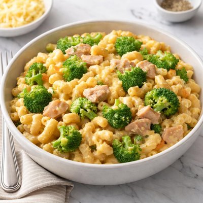 Tuna helper with broccoli and cheese