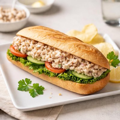Tuna mayo baguette