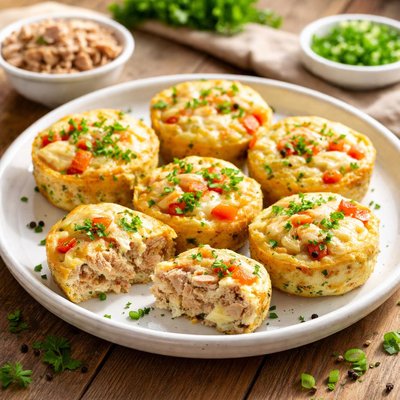 Tuna mozzerella egg bites