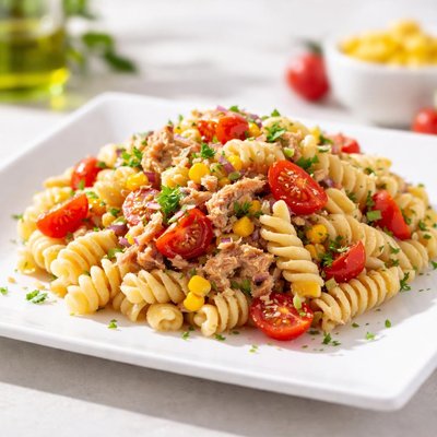 Pasta de atún con maíz