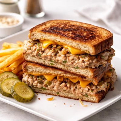 Tuna patty melt