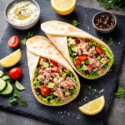 Tuna pita wrap