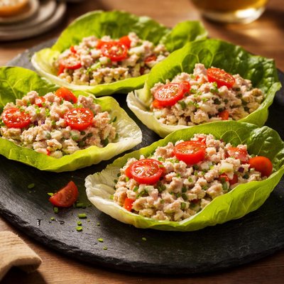 Tuna salad lettuce wrap