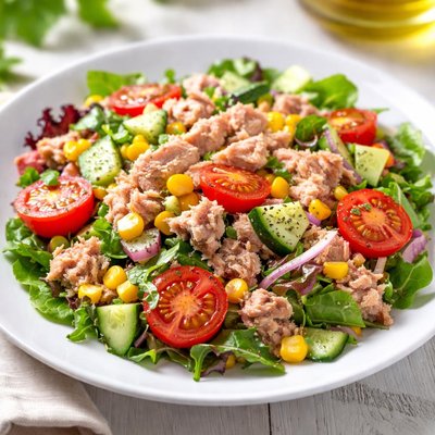 Tuna salad with corn