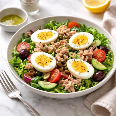 Tuna salad with egg