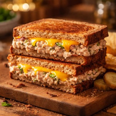 Tuna sandwich with cheese