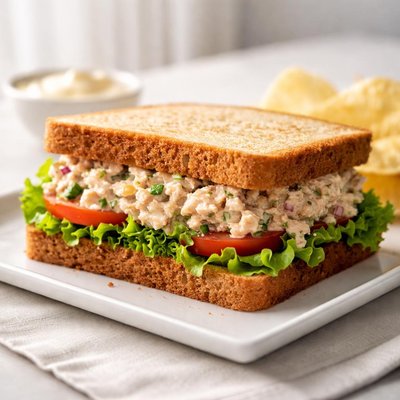 Tuna sandwich with mayonnaise