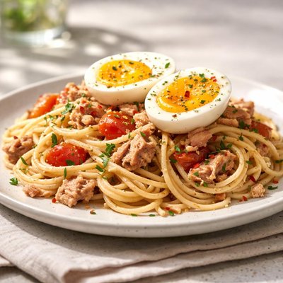 金枪鱼意面加蛋