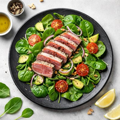 Tuna spinach salad