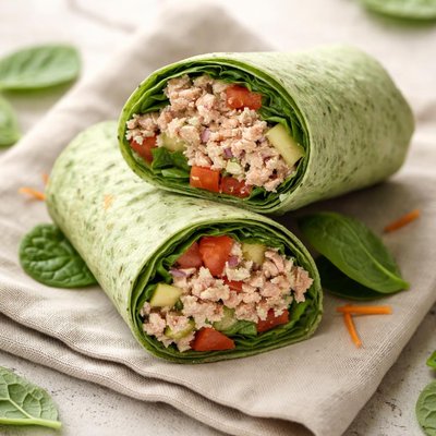 Tuna spinach wrap