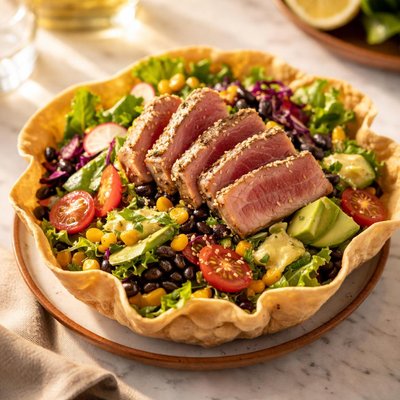 Tuna taco salad