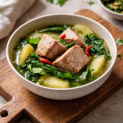 Tuna tinola with moringa