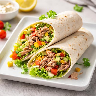 Tuna tortilla wrap