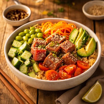 Tuna vegetables bowl