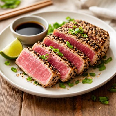 Tuna with sesame seeds