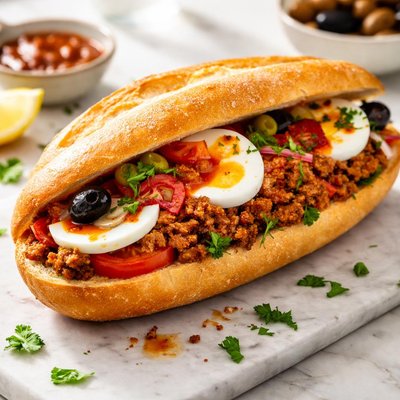 突尼斯碎肉三明治