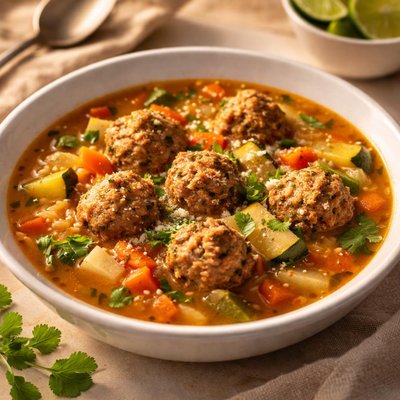 Turkey albondiga soup