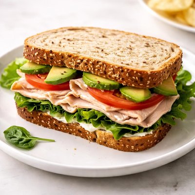 Turkey and avocado sandwich