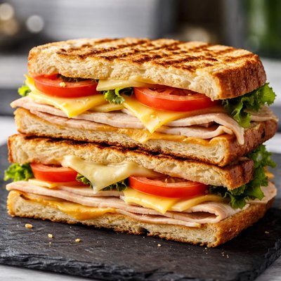 Turkey and cheese panini