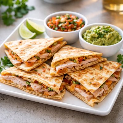Turkey and cheese quesadilla
