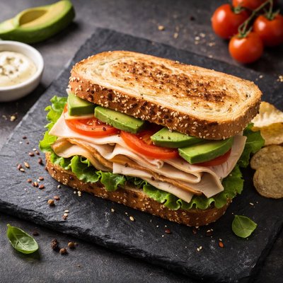 Turkey and cheese sandwhich