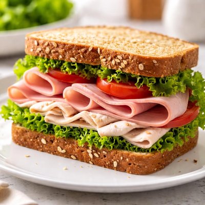 Turkey and ham sandwich