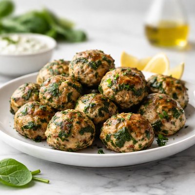 Turkey and spinach meatball