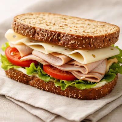 Turkey and swiss cheese sandwich