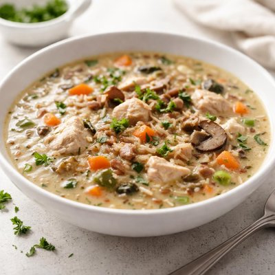 Turkey and wild rice soup
