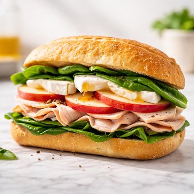 火鸡 苹果 布里芝 菠菜 三明治包