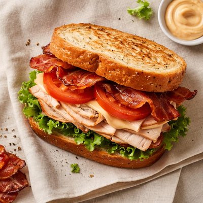 Turkey bacon bravo sandwich