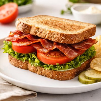 Turkey bacon lettuce tomatoe wheat bread