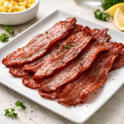 Turkey bacon slices